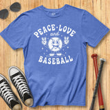 Peace Love Baseball Mascot Tee