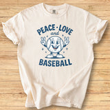 Peace Love Baseball Mascot Premium Tee
