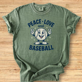 Peace Love Baseball Mascot Premium Tee