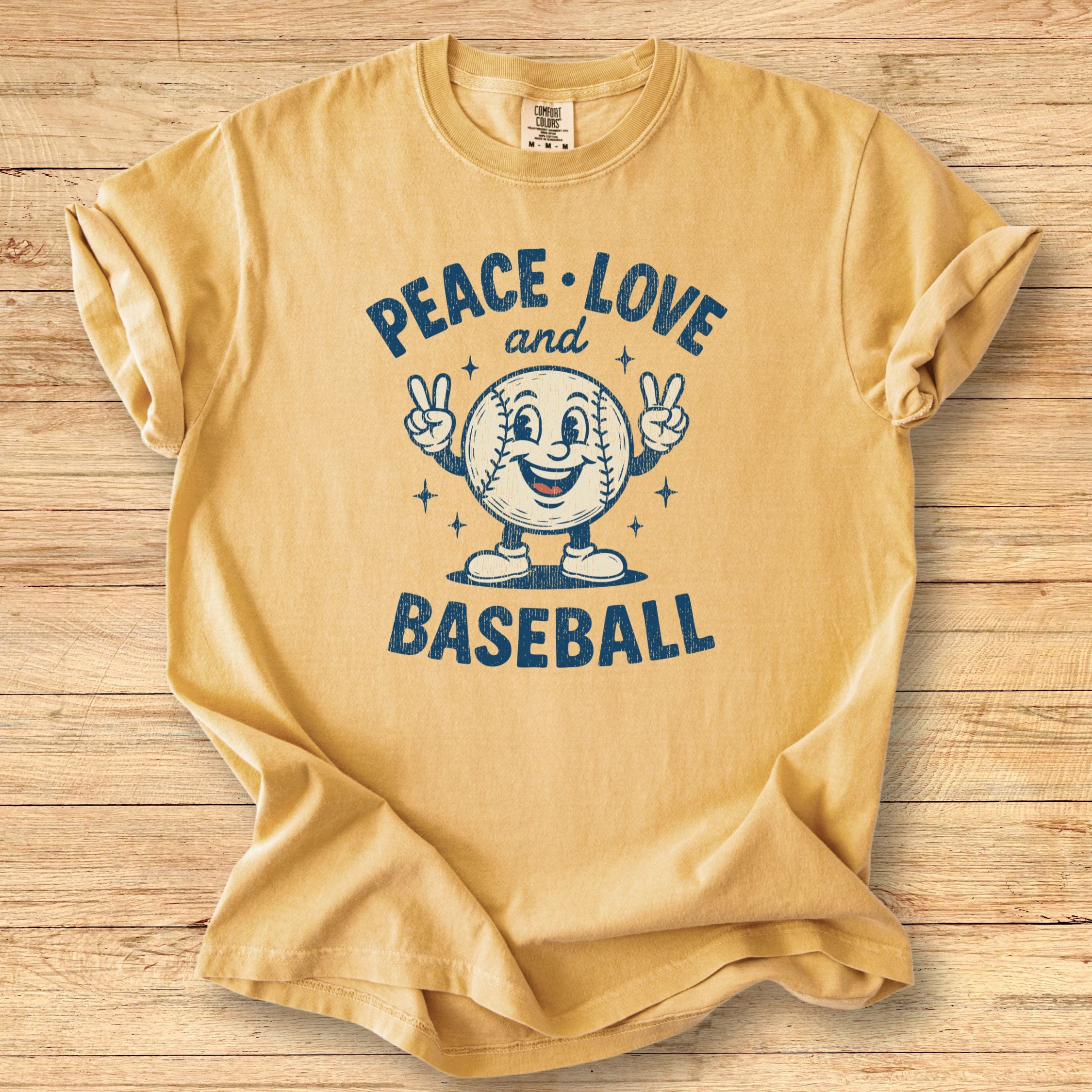 Peace Love Baseball Mascot Premium Tee