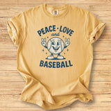 Peace Love Baseball Mascot Premium Tee
