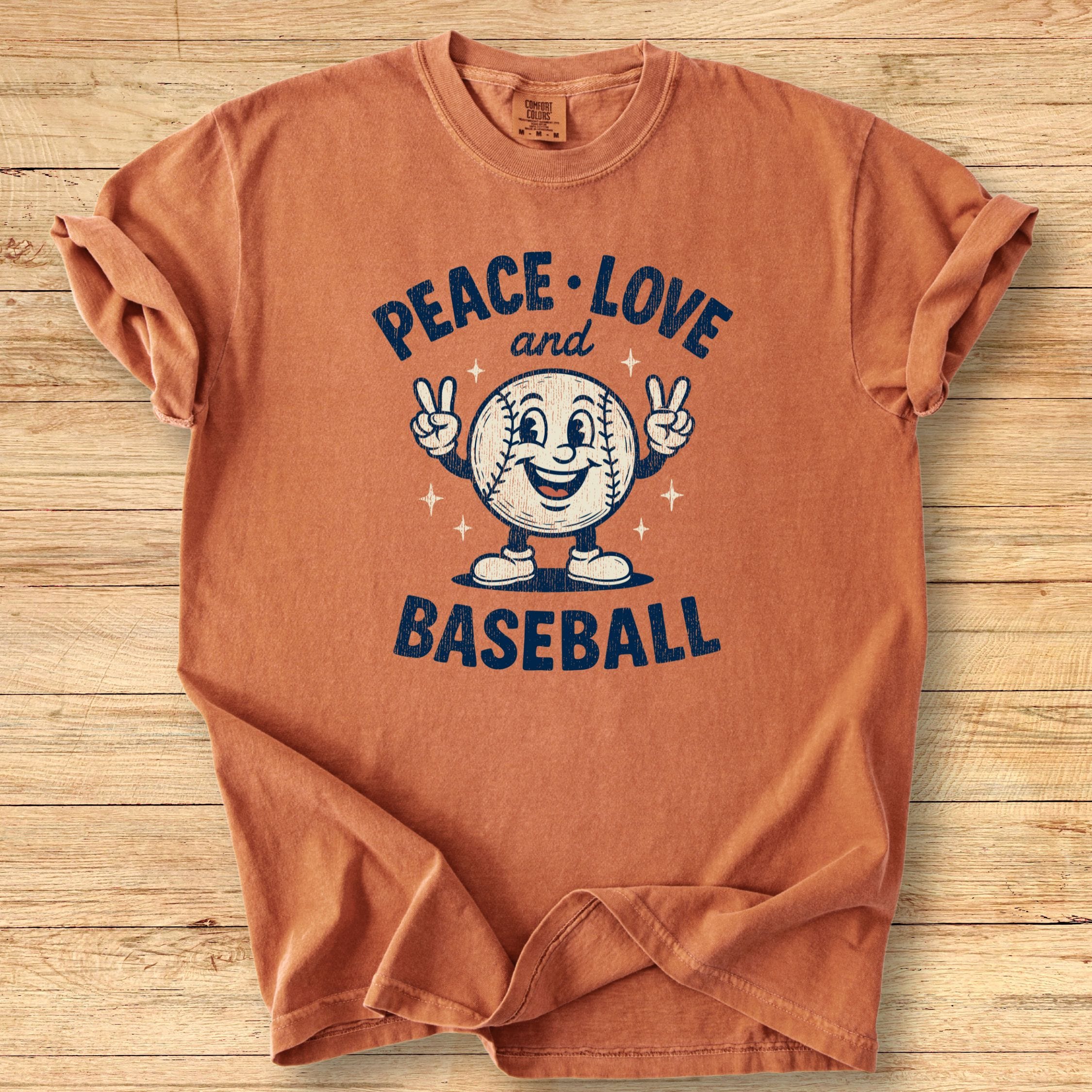 Peace Love Baseball Mascot Premium Tee