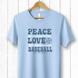 Peace Love Baseball Tee