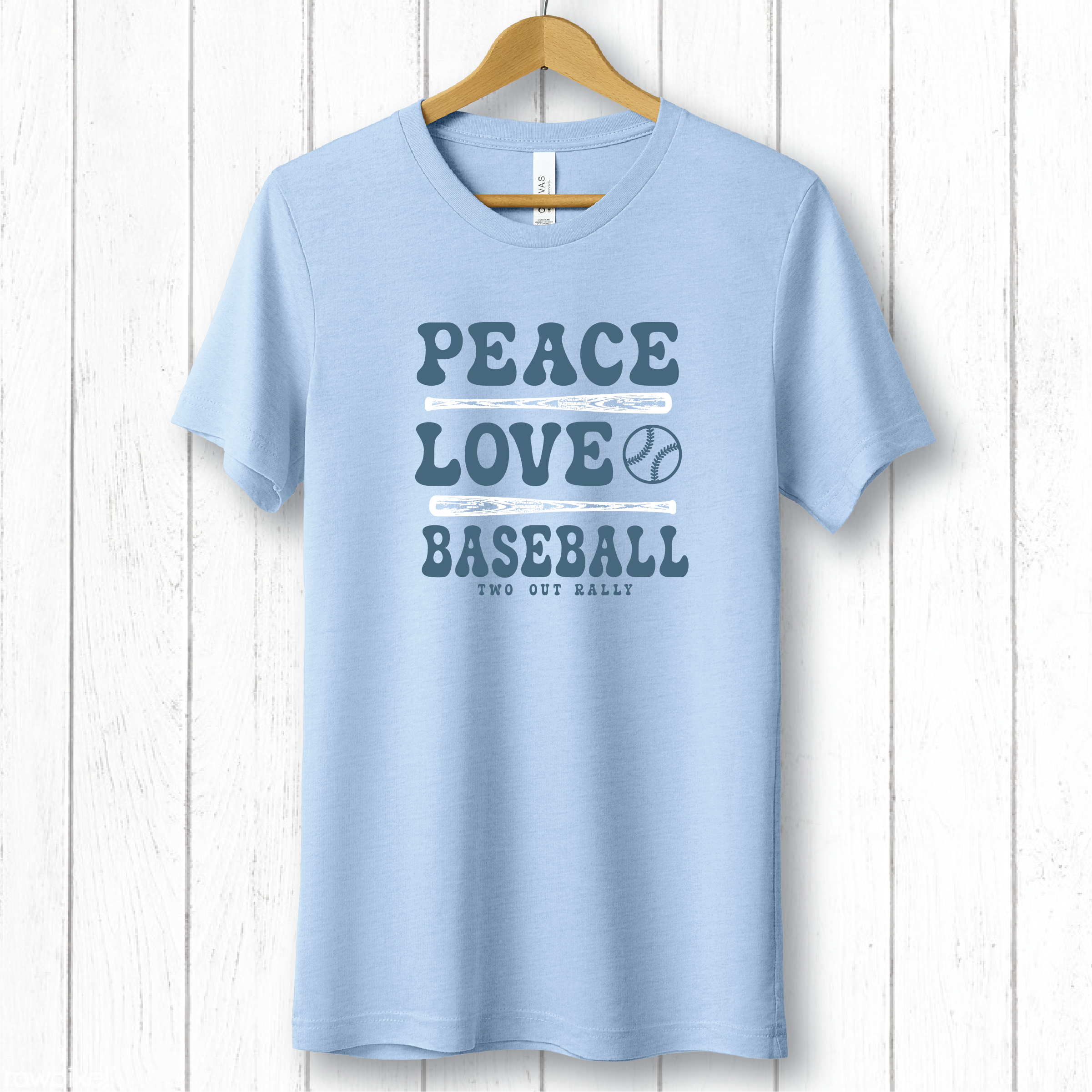 Peace Love Baseball Tee