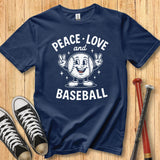 Peace Love Baseball Retro Mascot Youth Tee