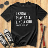 Play Like a Girl Block Tee