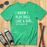 Play Like a Girl Block Tee