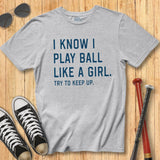 Play Like a Girl Block Tee