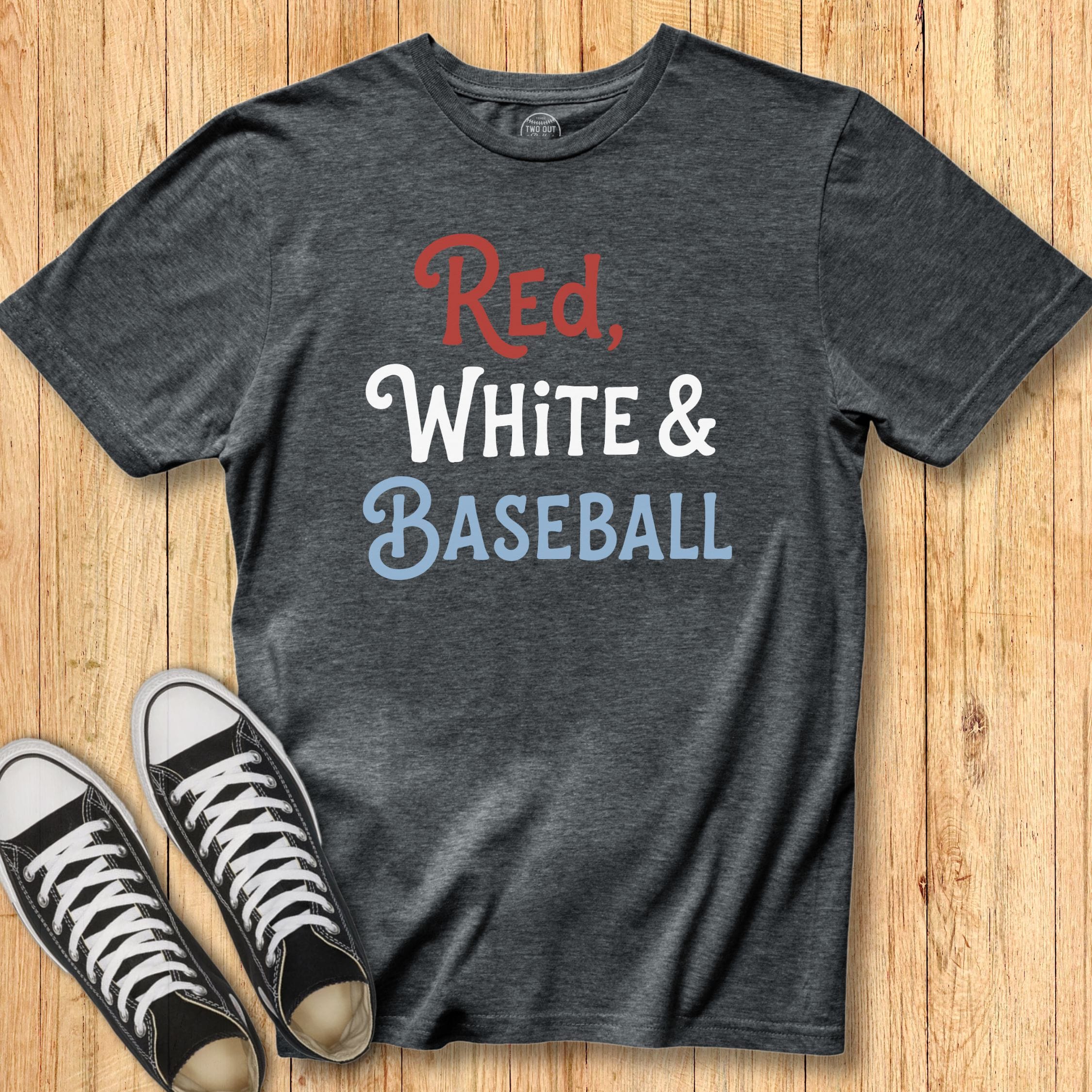 Red White Baseball Tee