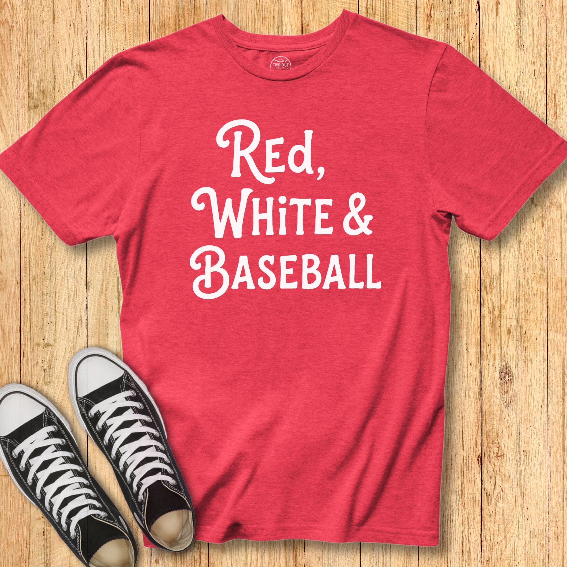 Red White Baseball Tee