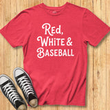 Red White Baseball Tee