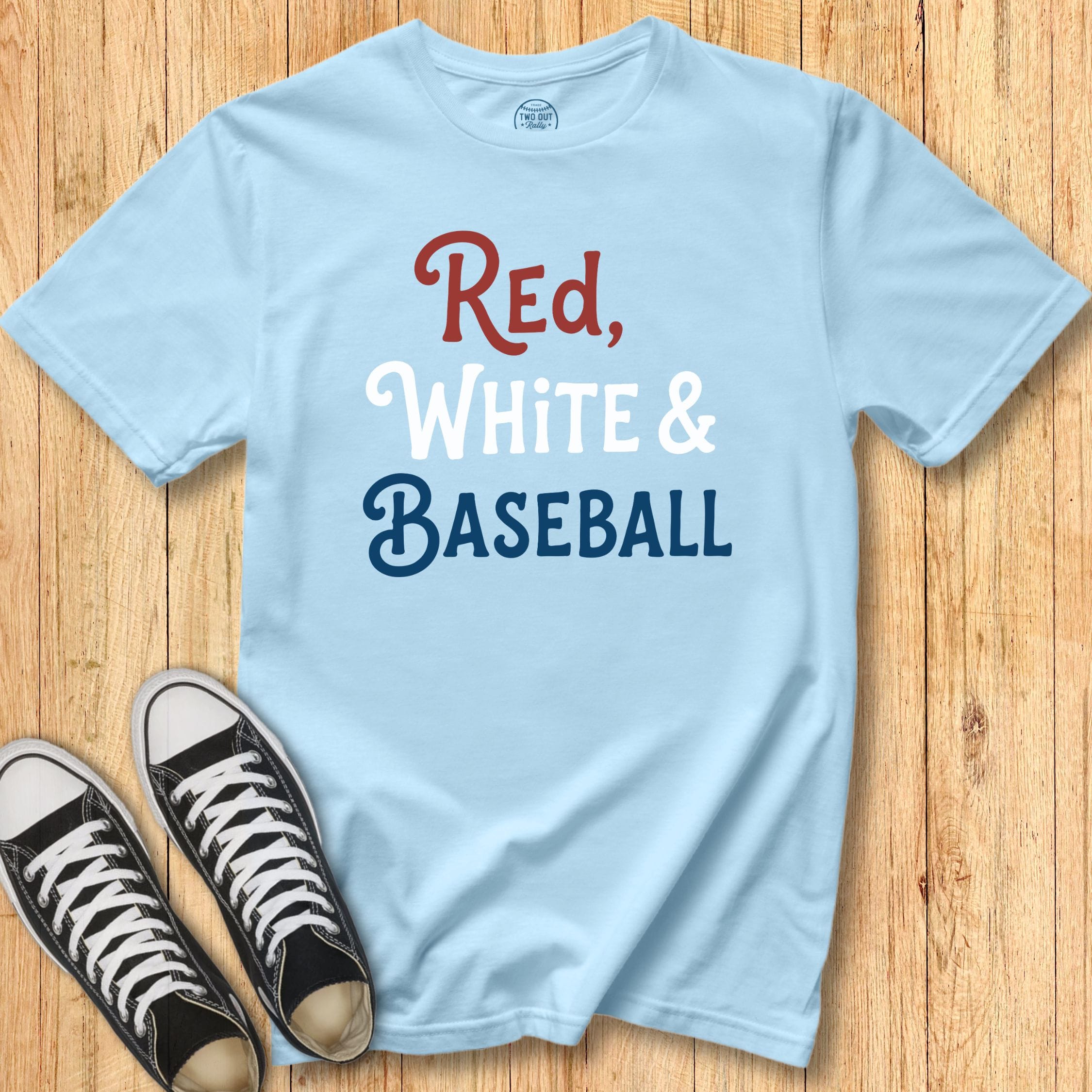 Red White Baseball Tee