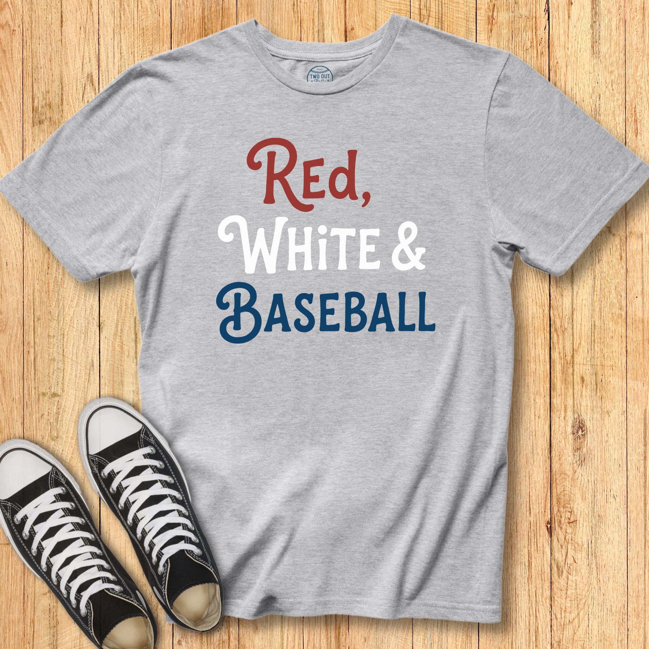 Red White Baseball Tee