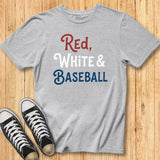 Red White Baseball Tee