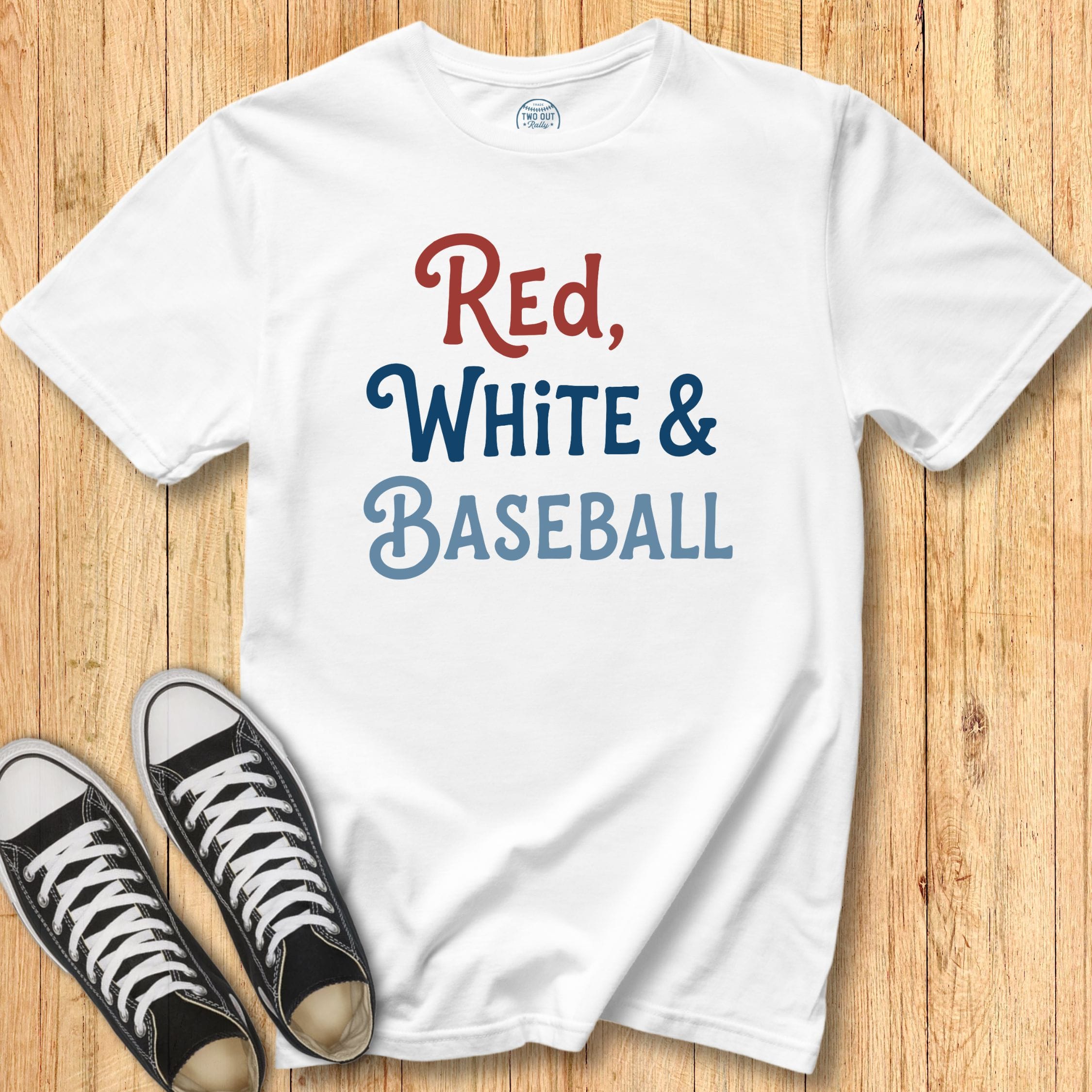 Red White Baseball Tee