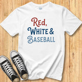 Red White Baseball Tee