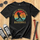 Retro Sunset Baseball Batter Tee
