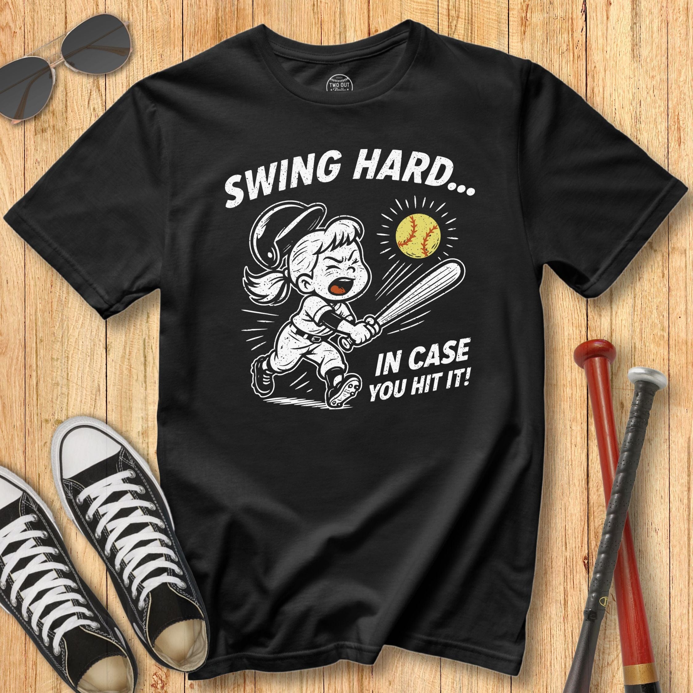 Swing Hard Girl Mascot Tee