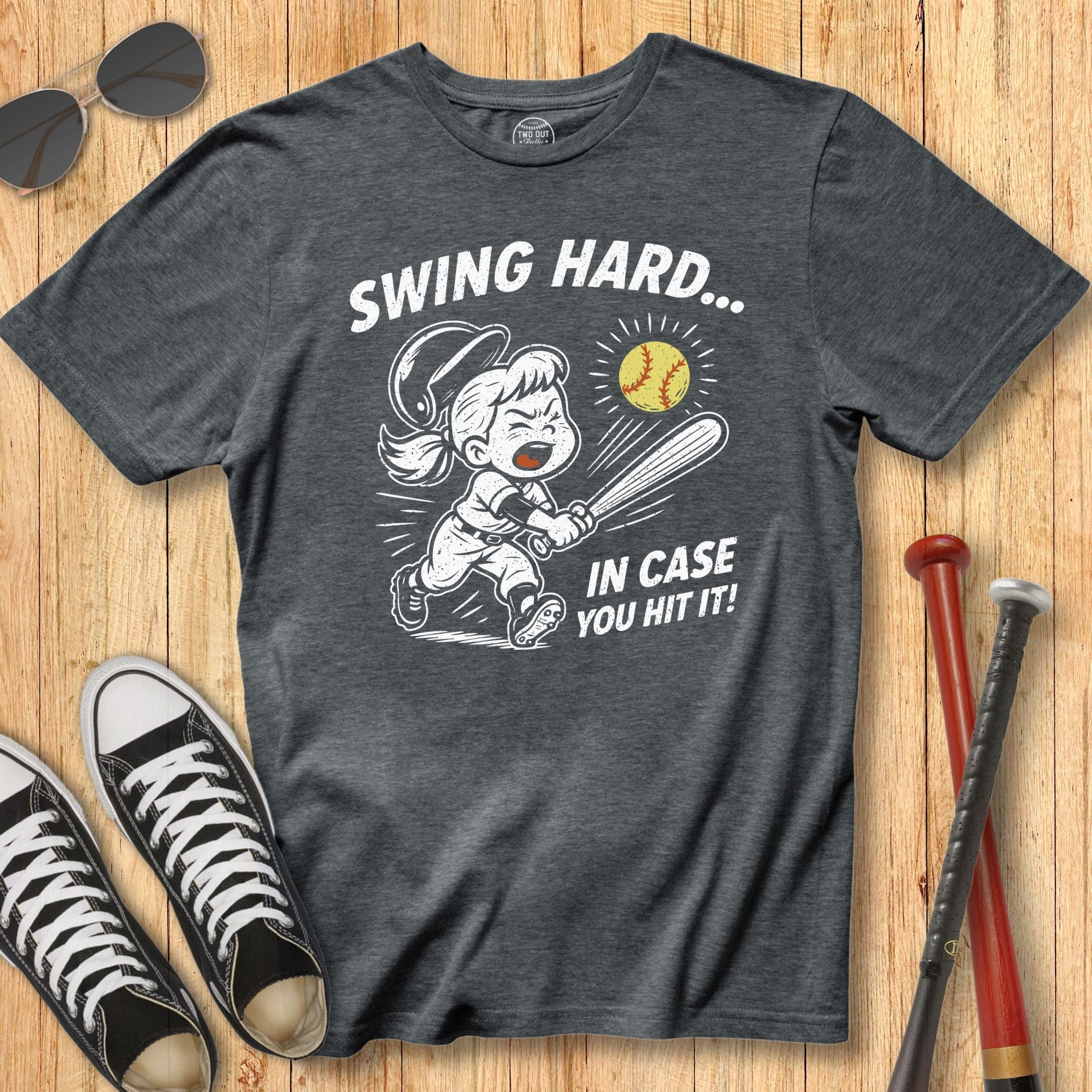 Swing Hard Girl Mascot Tee