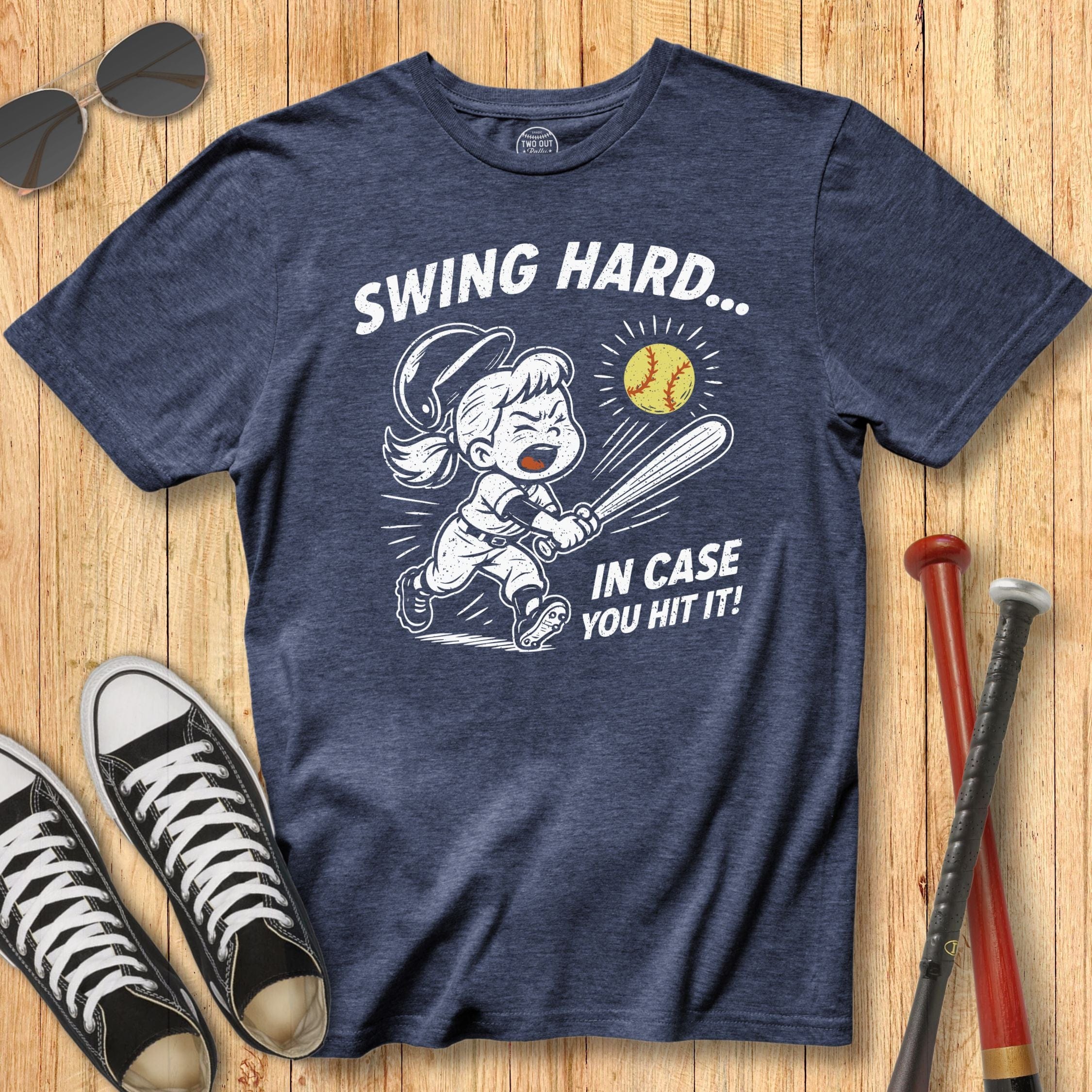 Swing Hard Girl Mascot Tee