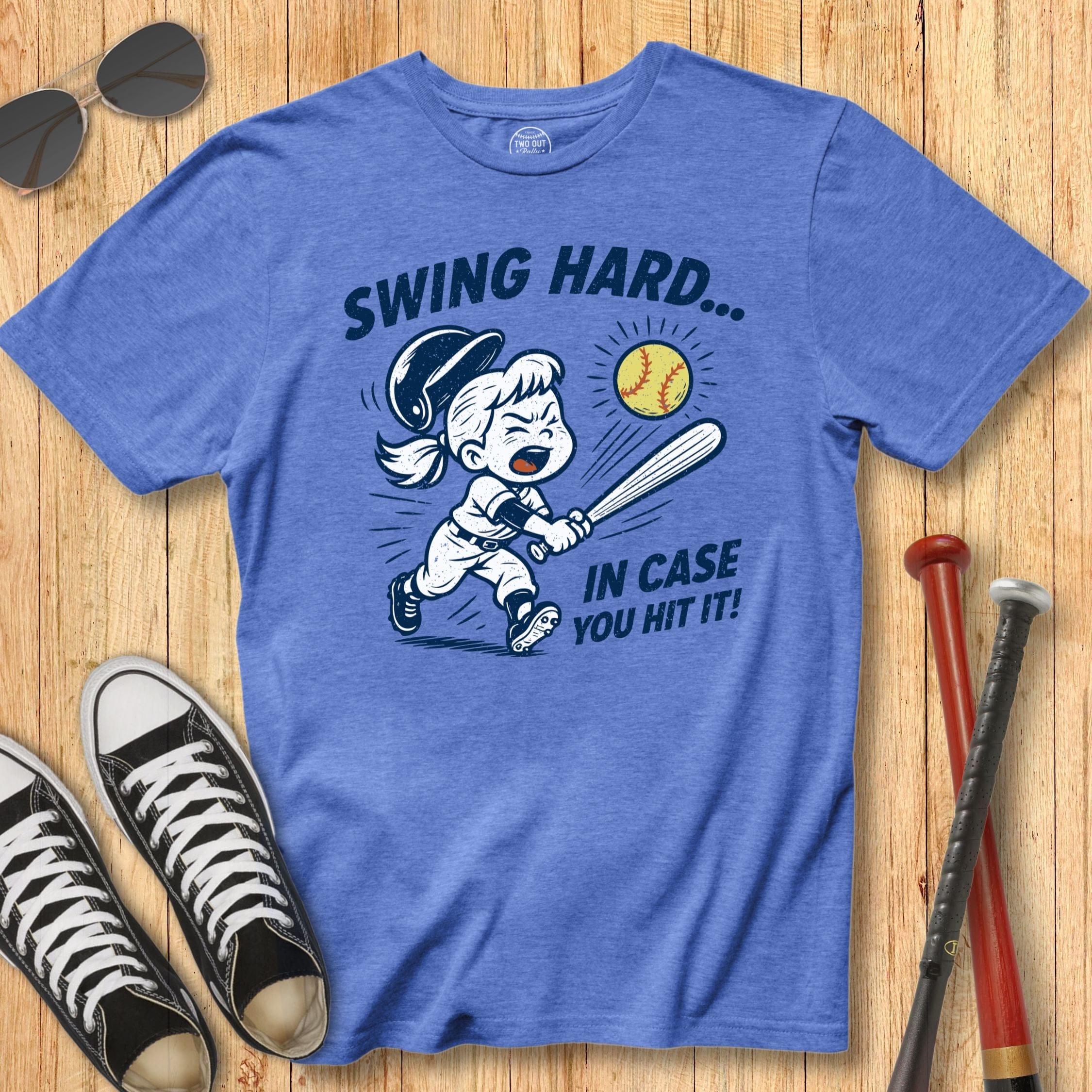 Swing Hard Girl Mascot Tee