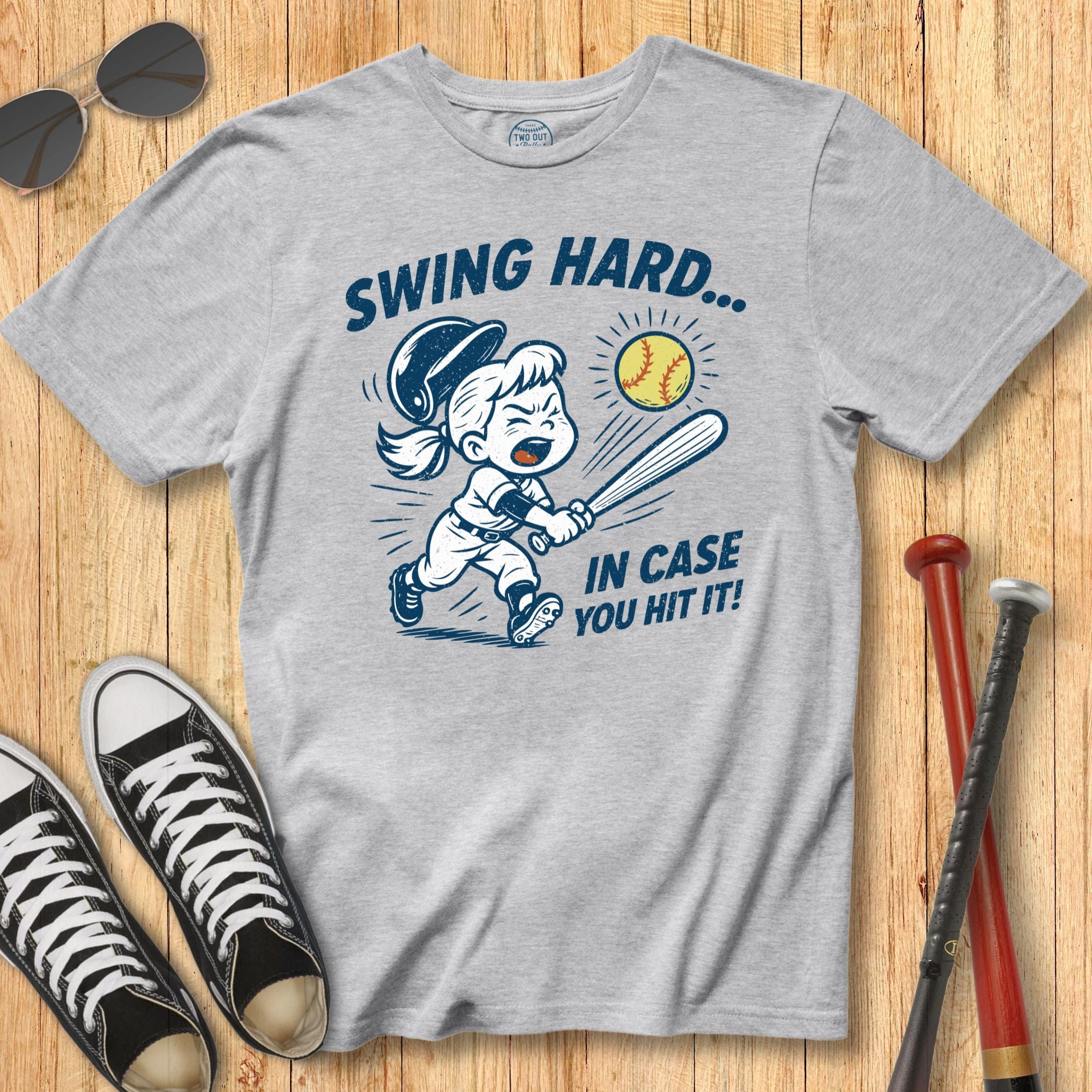 Swing Hard Girl Mascot Tee