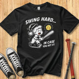 Swing Hard Girl Mascot Youth Tee