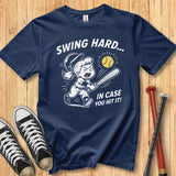 Swing Hard Girl Mascot Youth Tee