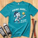 Swing Hard Girl Mascot Youth Tee