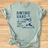 Swing Hard Retro Batter Premium Tee