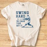 Swing Hard Retro Batter Premium Tee