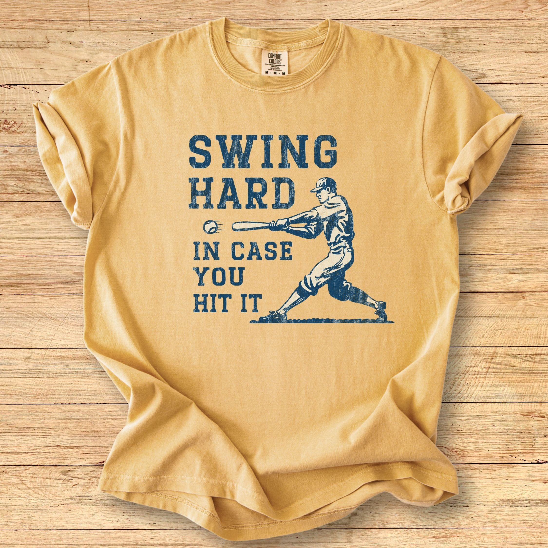 Swing Hard Retro Batter Premium Tee