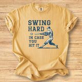 Swing Hard Retro Batter Premium Tee