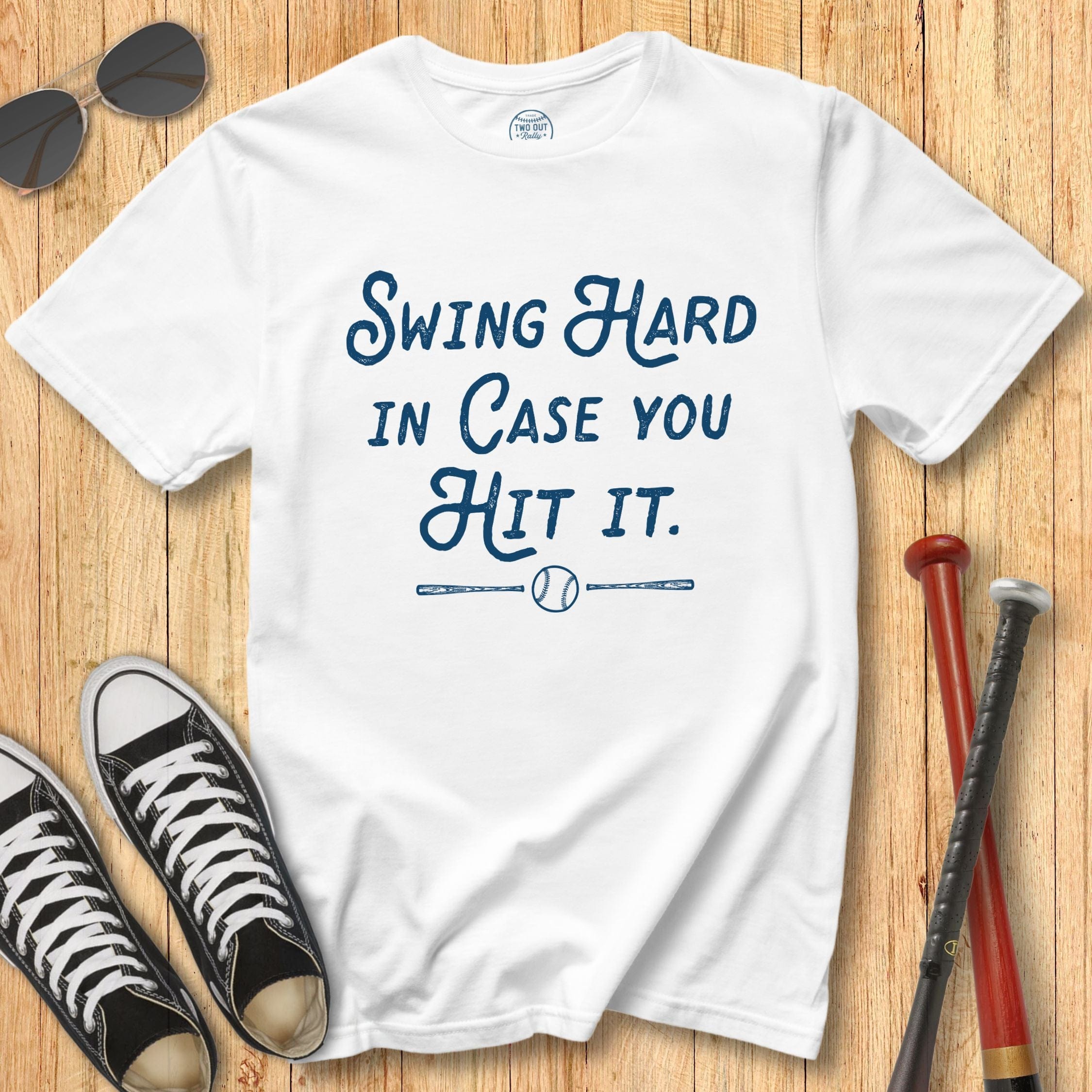Swing Hard Script Tee