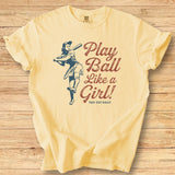 Vintage Play Like a Girl - Premium Tee