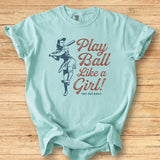 Vintage Play Like a Girl - Premium Tee