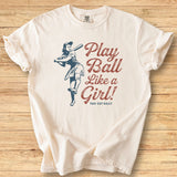 Vintage Play Like a Girl - Premium Tee