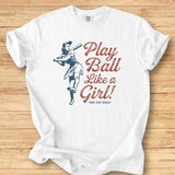 Vintage Play Like a Girl - Premium Tee