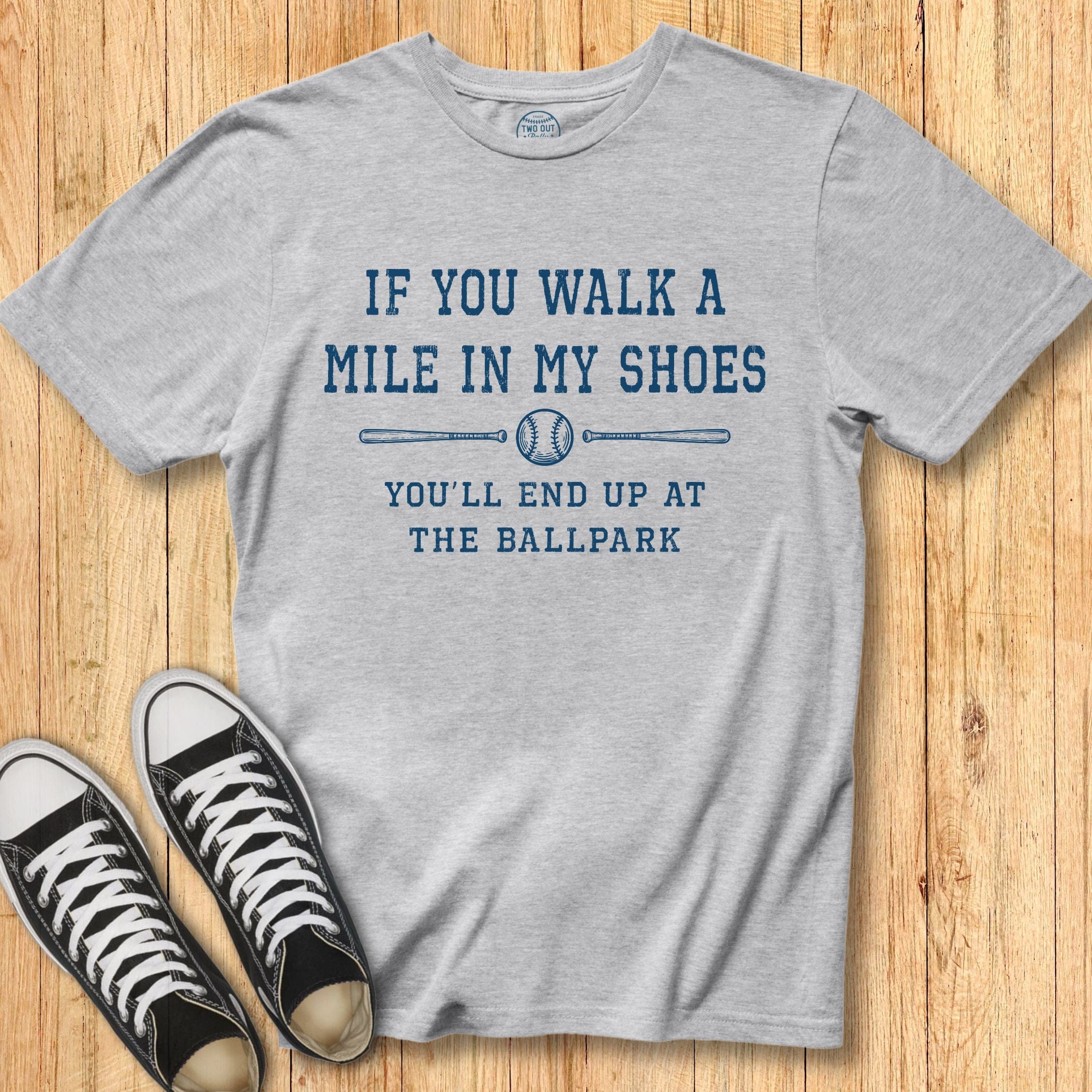 Walk a Mile Baseball Tee
