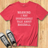 Warning Talk Baseball Tee