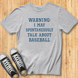 Warning Talk Baseball Tee