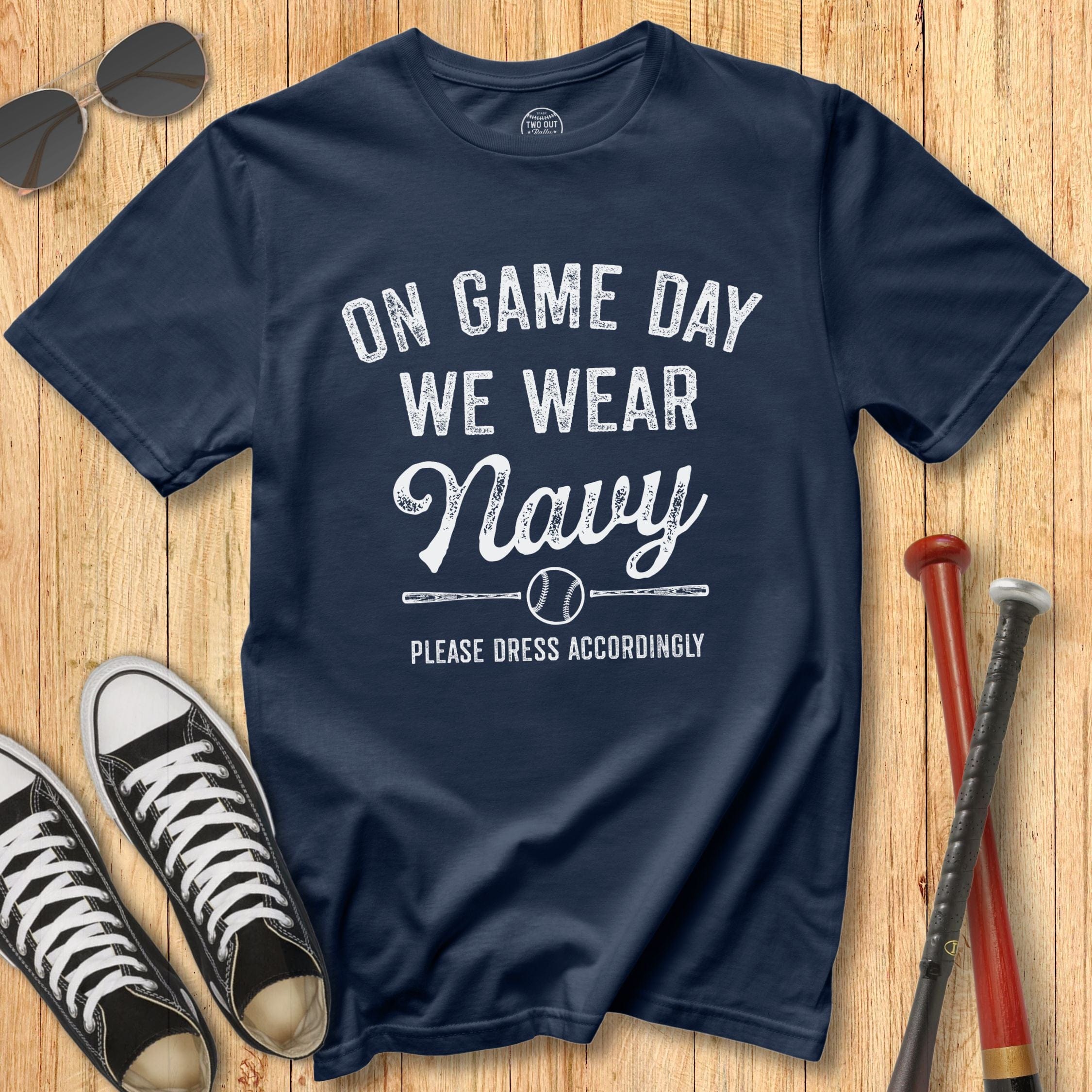 Wear Navy Stamp Tee