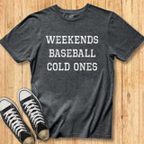 Weekends Baseball Cold Ones Tee