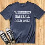 Weekends Baseball Cold Ones Tee