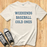 Weekends Baseball Cold Ones Tee