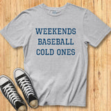Weekends Baseball Cold Ones Tee